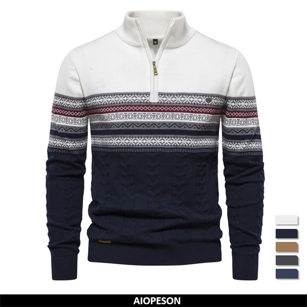 Men'S Fashion Zip Sweater - Pulls à fermeture éclair pour hommes,