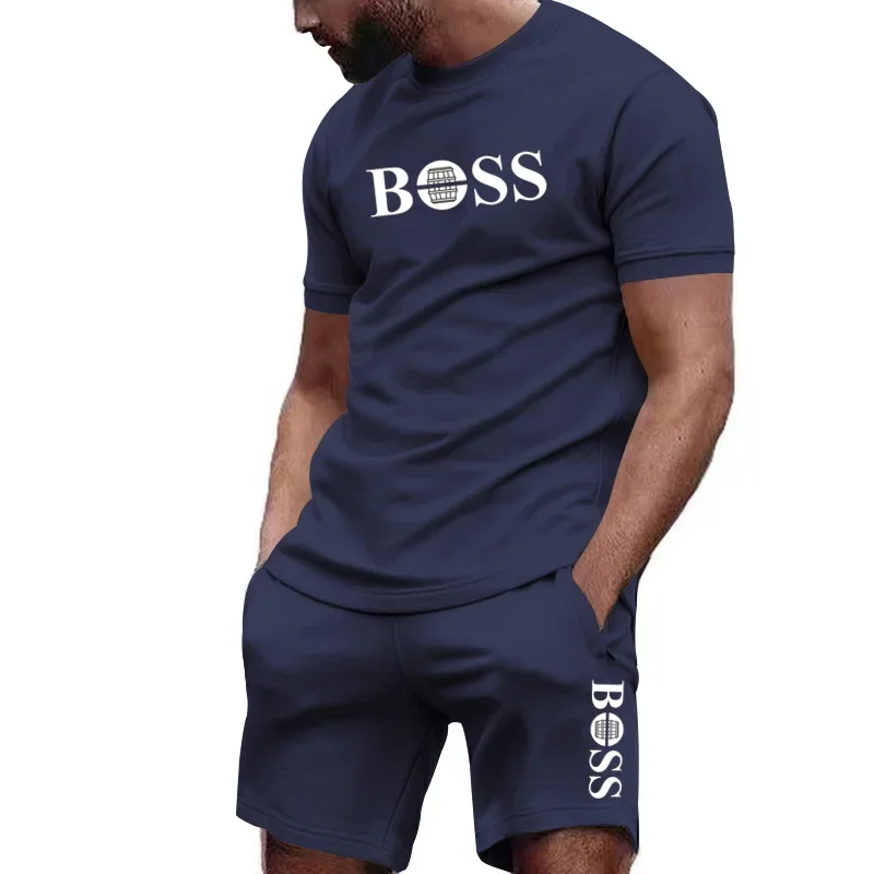 Men Fashion Upper - Ensemble de survêtement en maille deux