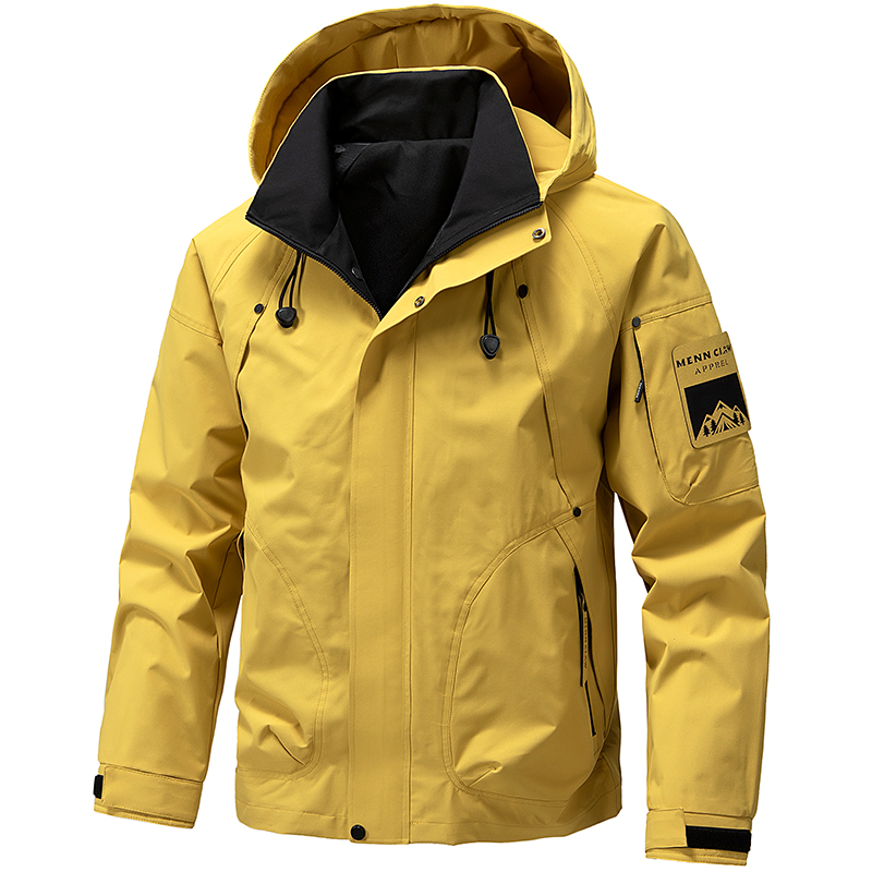 Windbreaker Men Zip - Veste imperméable à capuche pour homme,