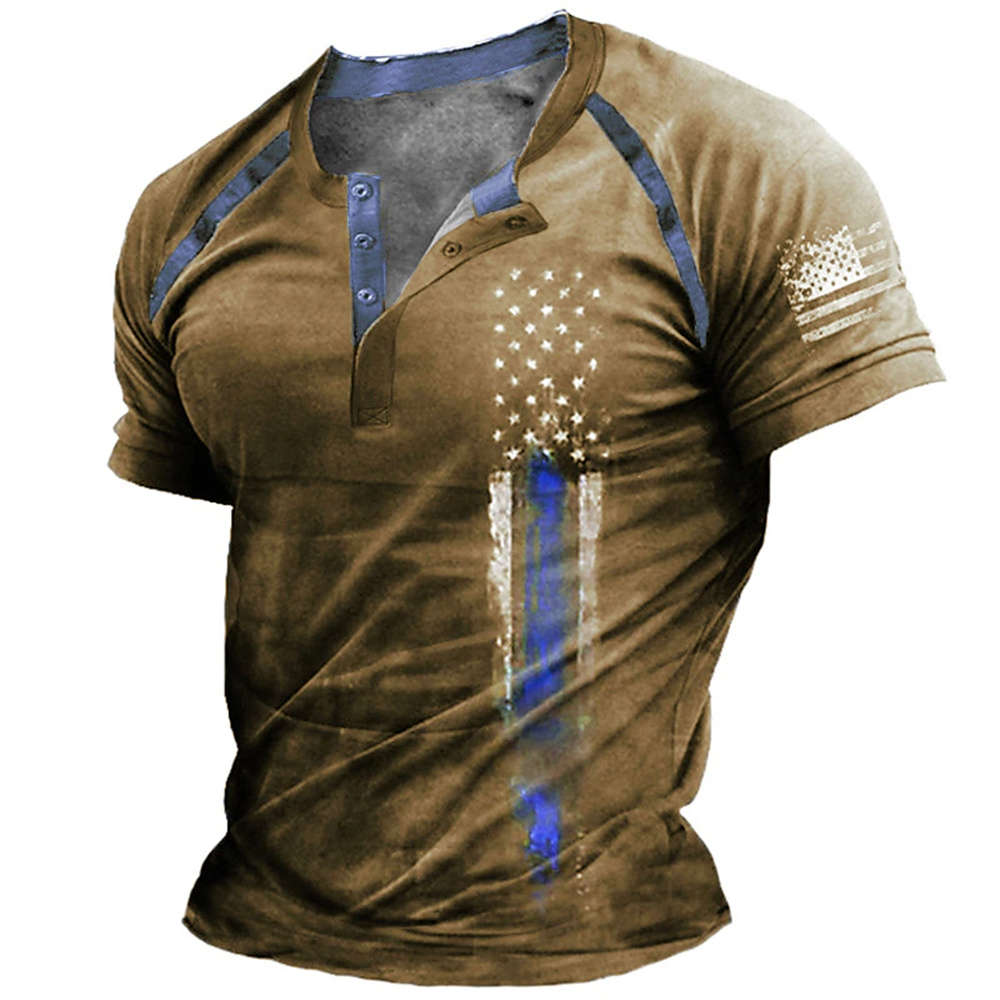 Men Fashion Upper - T-shirt décontracté pour homme à col