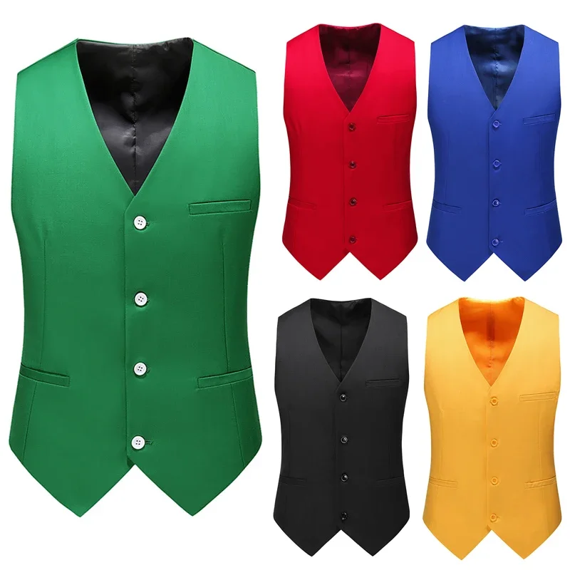 Formal Waistcoat Vest - 17 couleurs Boutique mode décontracté couleur