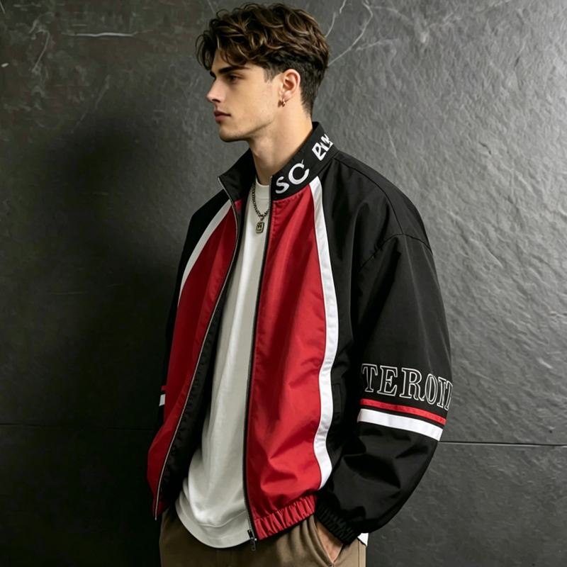 Varsity Jacket Letterman - UETEEY Blouson Bomber Homme Style Américain