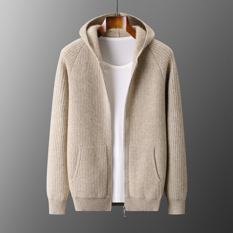 Men'S Fashion Zip Sweater - Cardigan à capuche épais avec fermeture