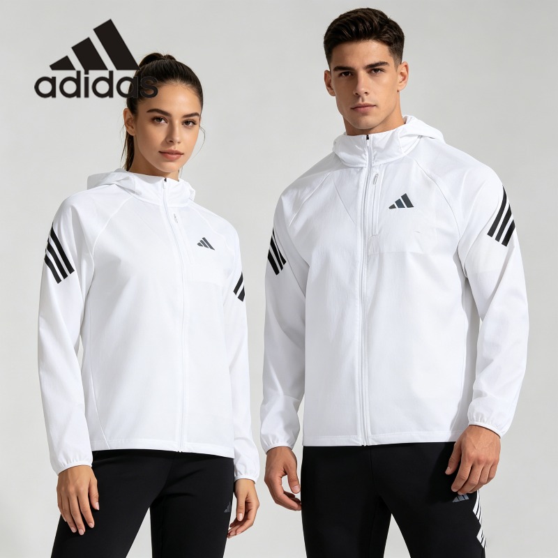 Windbreaker Men Zip - Adidas Coupe-vent court à capuche zippé