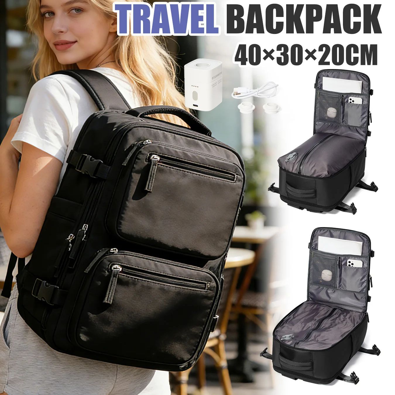 Mens Fashion Zip Up - Sac à dos pour femme, sac