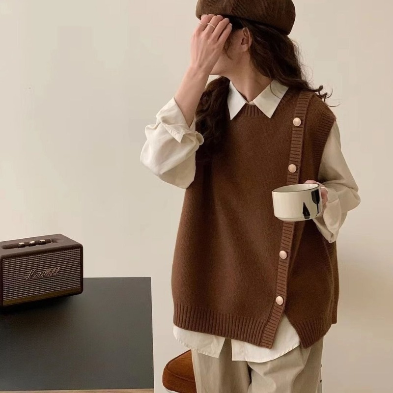 Formal Waistcoat Vest - Gilets en tricot à col rond