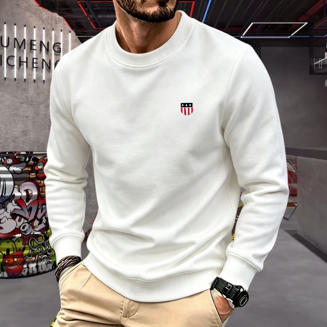 Fashion Mens Shirt - T-shirt à manches longues et col