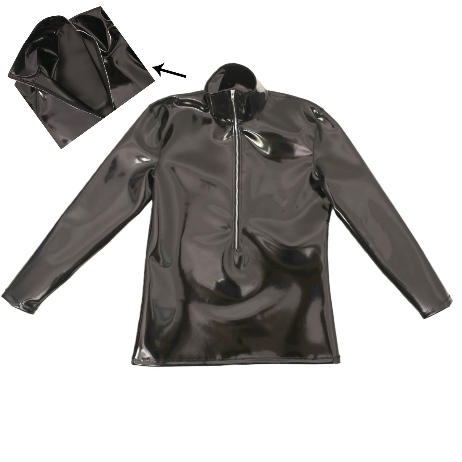 Nouvelle mode tissu Latex homm - Fashion Mens Shirt avis et prix