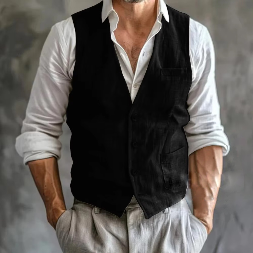 Gilet en Lin pour Homme, de Ha - Formal Waistcoat Vest avis et prix