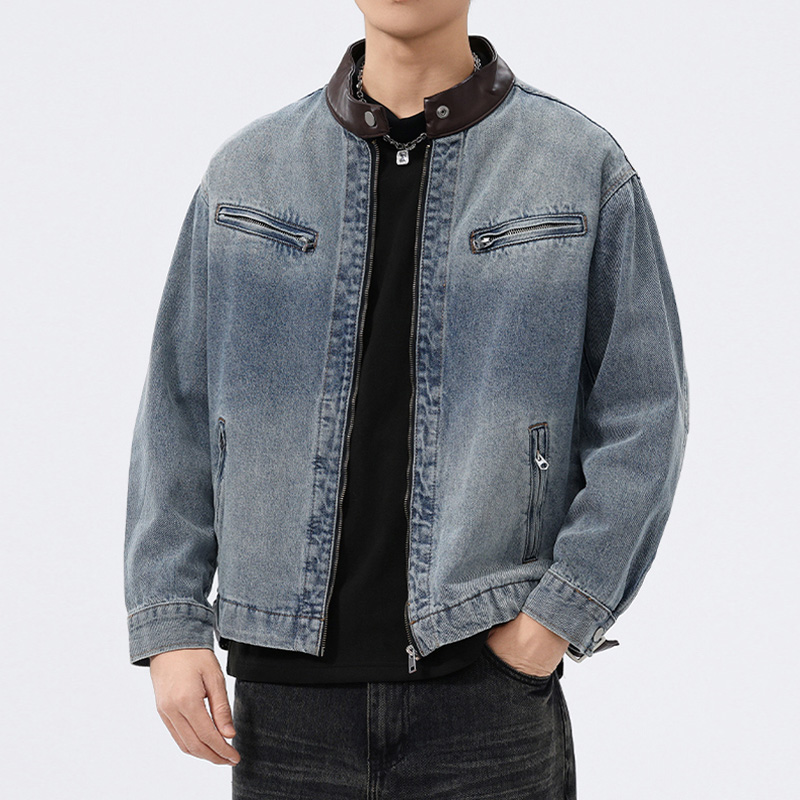 Veste en jean pour homme avec  - Mens Fashion Denim Jacket avis et prix