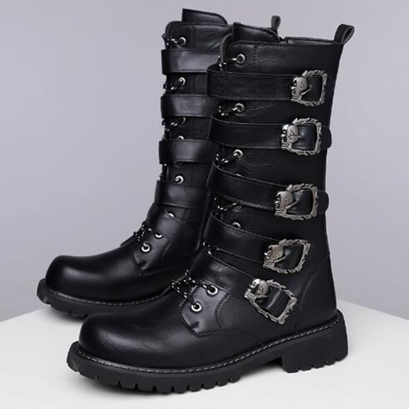Bottes de moto en cuir pour ho - Mens Fashion Zip Up avis et prix