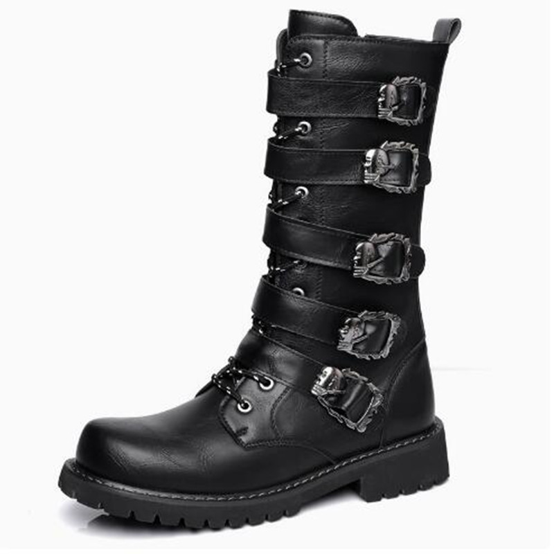 Bottes de moto en cuir pour ho - Mens Fashion Zip Up avis et prix