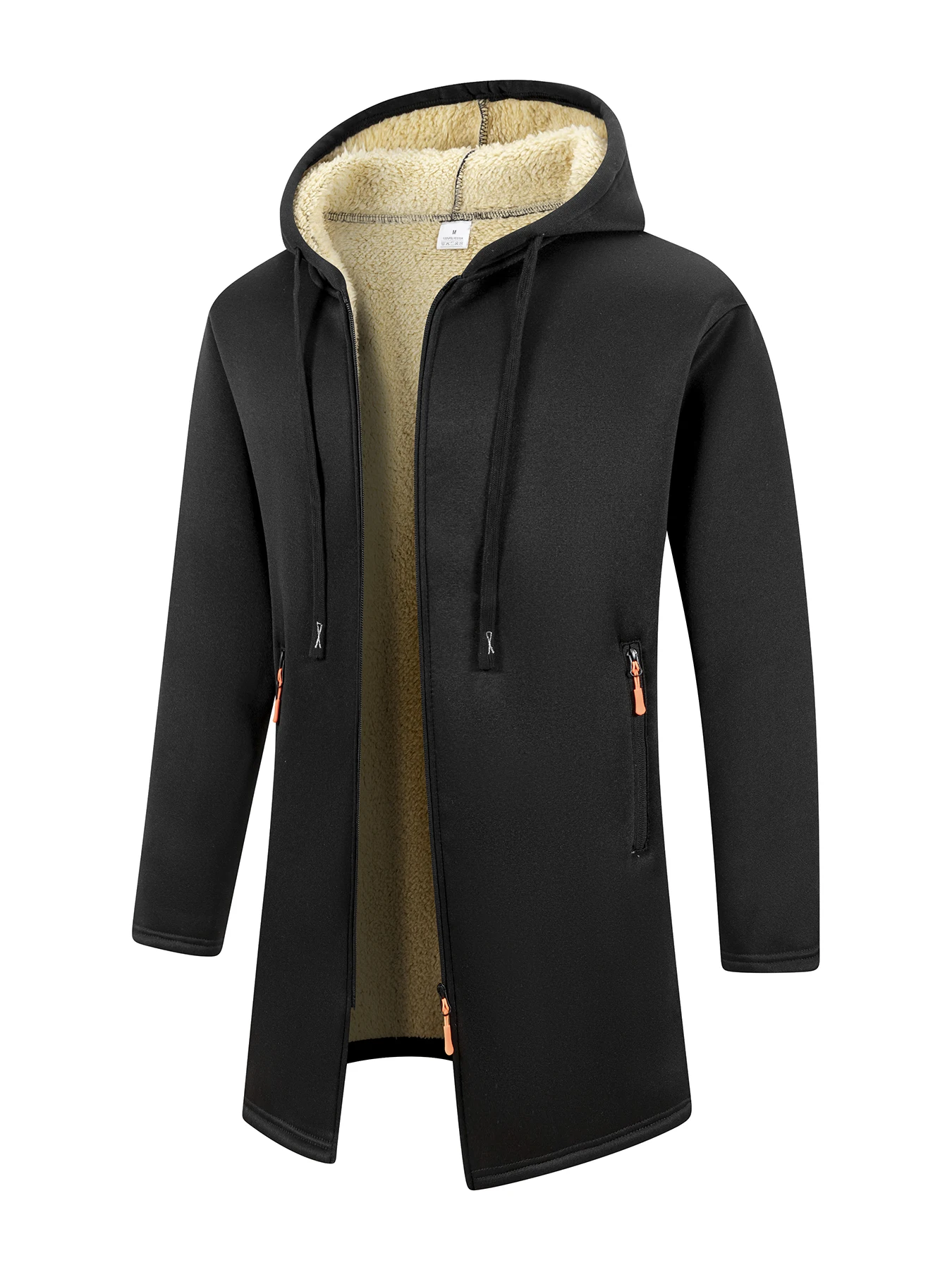 Manteau Long chaud d'hiver pou - Windbreaker Men Zip avis et prix