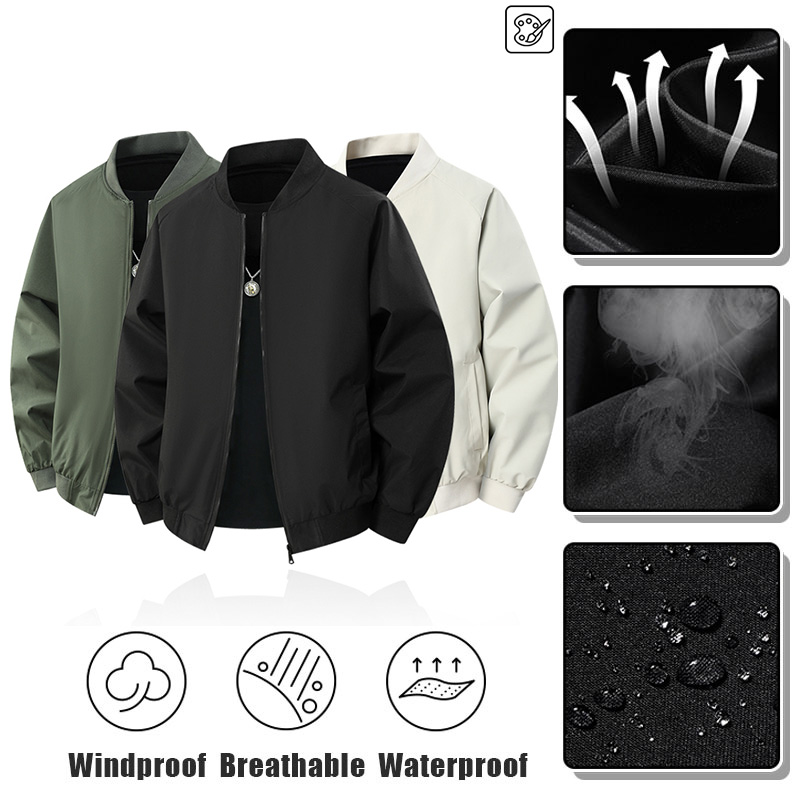 Blouson Bomber Imperméable Col - Bomber Jacket Men avis et prix