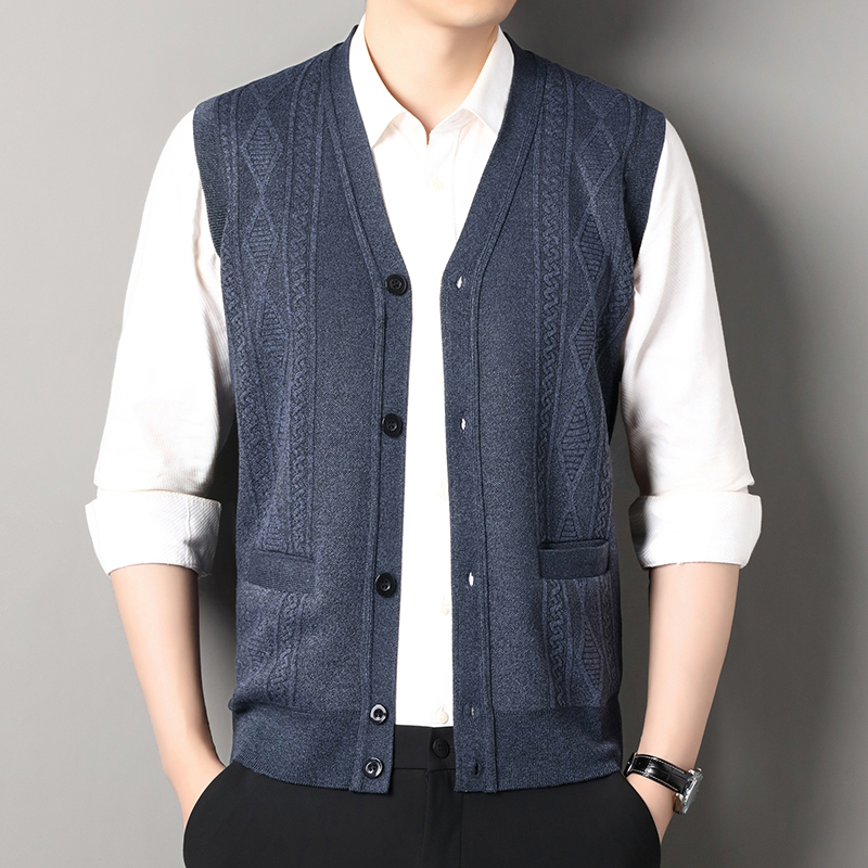Automne hiver hommes gilet pul - Men'S Fashion Zip Sweater avis et prix