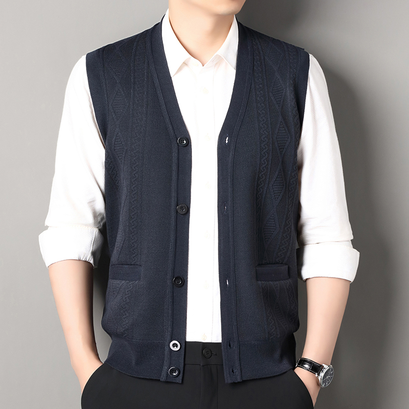 Automne hiver hommes gilet pul - Men'S Fashion Zip Sweater avis et prix