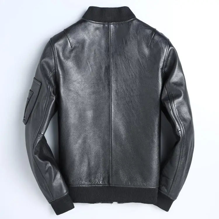 YR-Blouson aviateur en cuir de - Bomber Jacket Men avis et prix