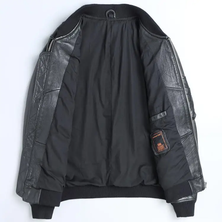 YR-Blouson aviateur en cuir de - Bomber Jacket Men avis et prix