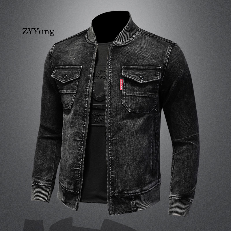 Veste en velours côtelé à col  - Bomber Jacket Men avis et prix