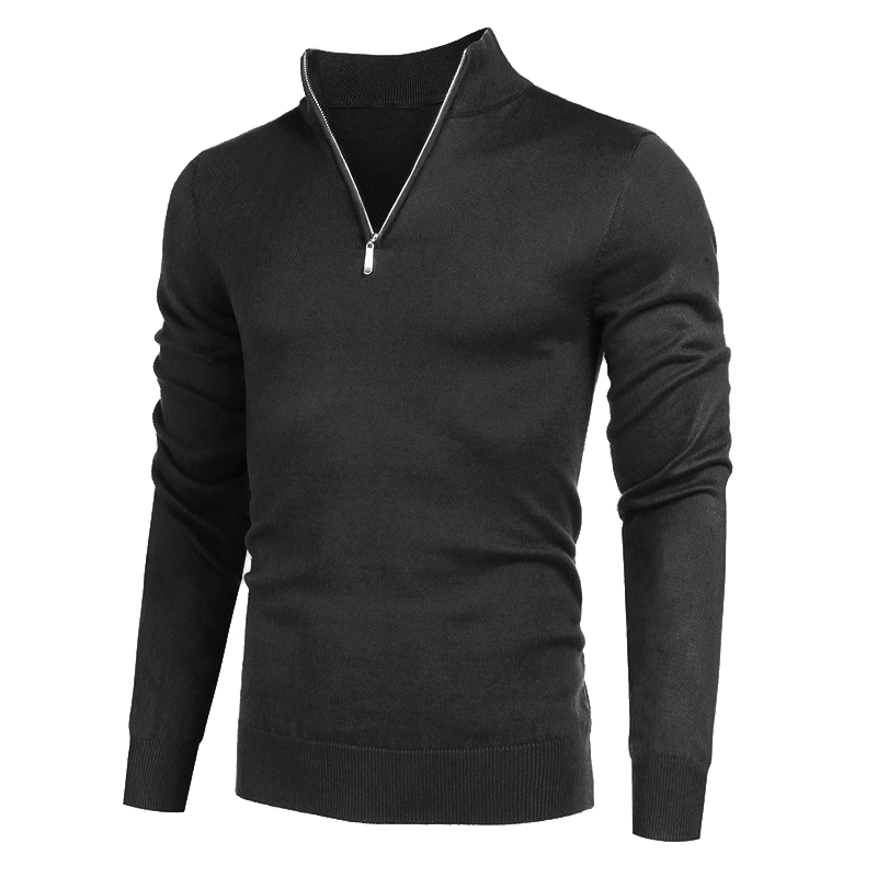 Pull à col roulé à manches lon - Men'S Fashion Zip Sweater avis et prix