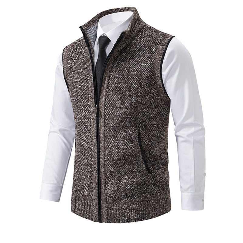 Hommes hiver automne pull gile - Men'S Fashion Zip Sweater avis et prix