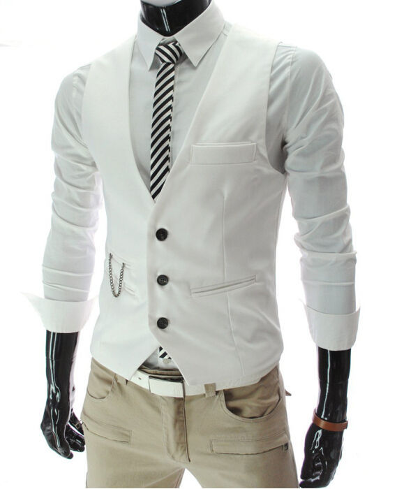 Nouveau Gilet de Costume Gris  - Formal Waistcoat Vest avis et prix