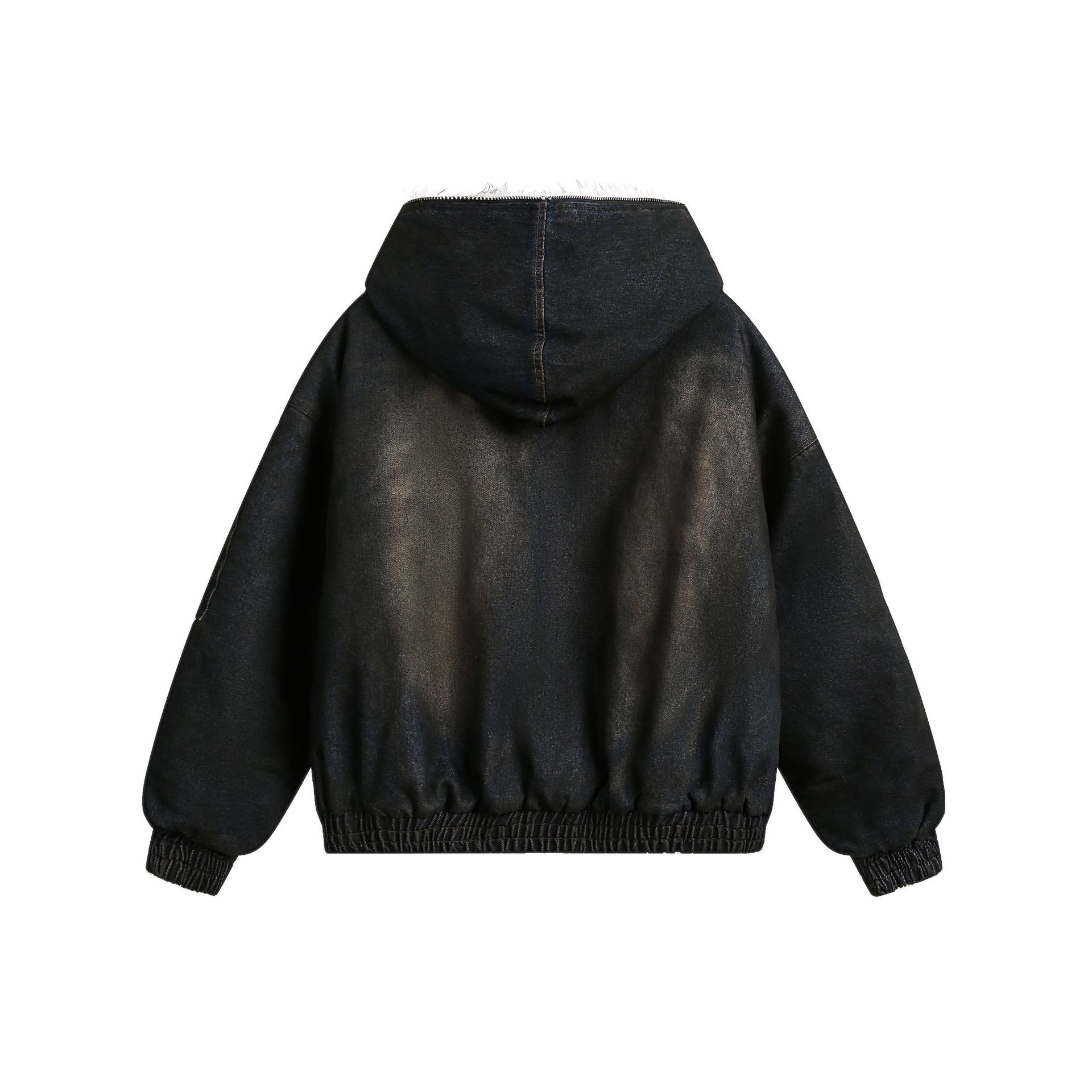 Veste à capuche en coton délav - Sherpa Jacket Fleece avis et prix