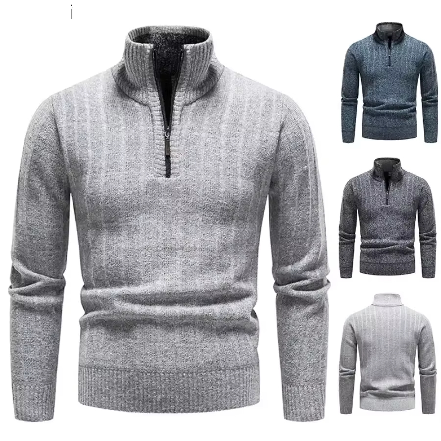 Nouveaux pulls chauds pour hom - Men'S Fashion Zip Sweater avis et prix