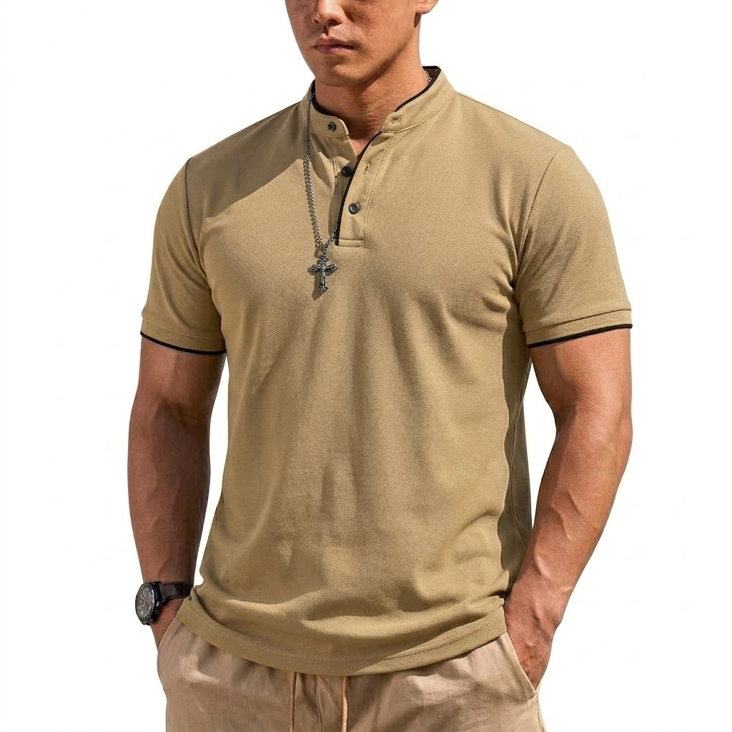Chemise Henley à manches court - Men Fashion Upper avis et prix