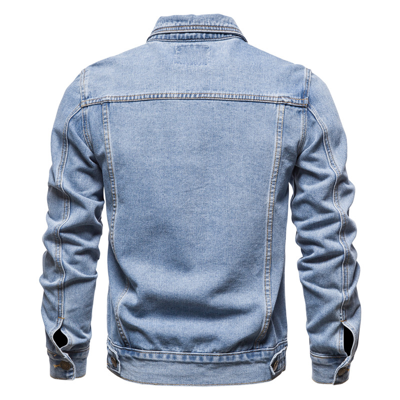2025 automne Hommes solide Den - Mens Fashion Denim Jacket avis et prix