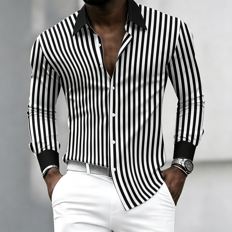 Chemise à manches longues pour - Fashion Mens Shirt avis et prix