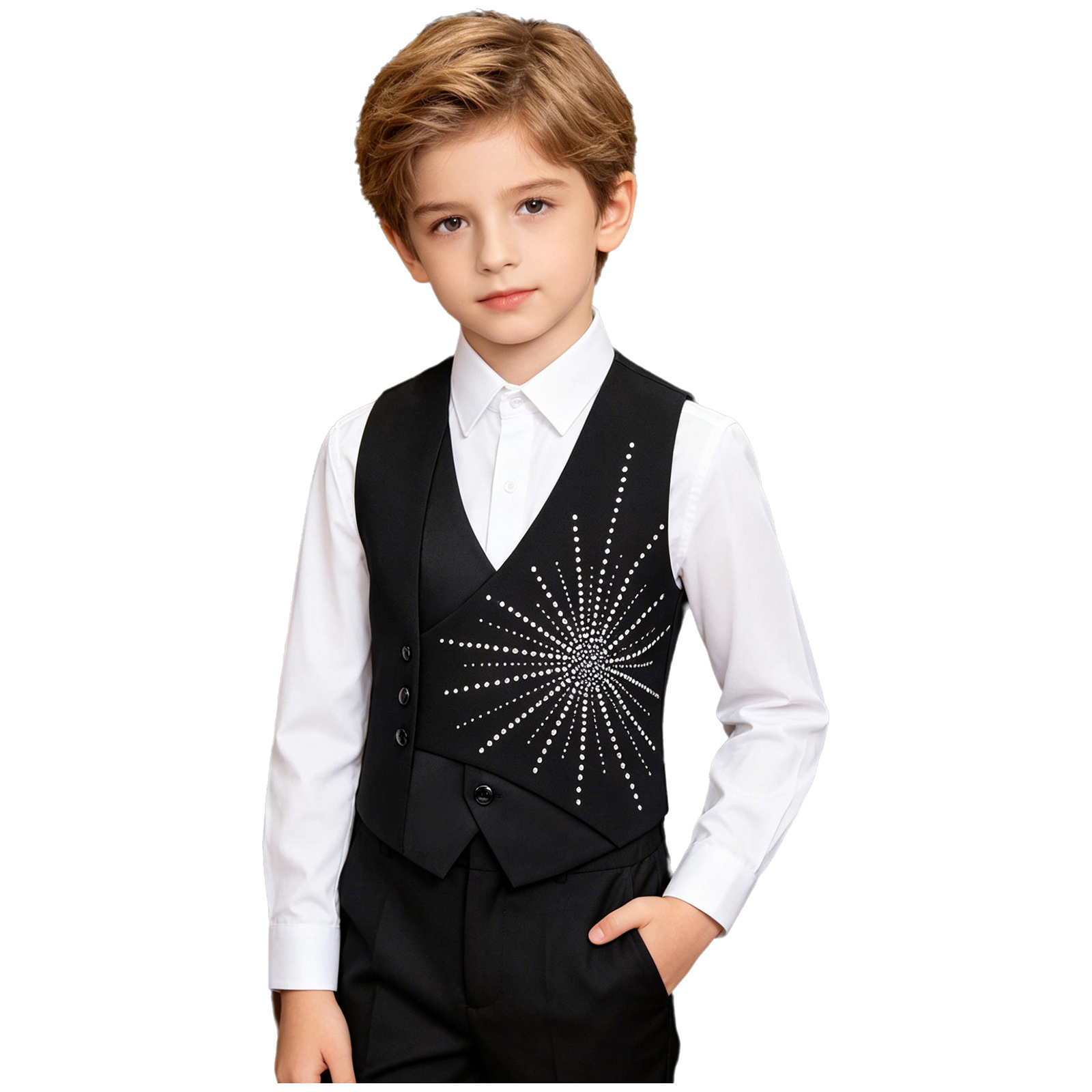 Gilet asymétrique pour garçons - Formal Waistcoat Vest avis et prix