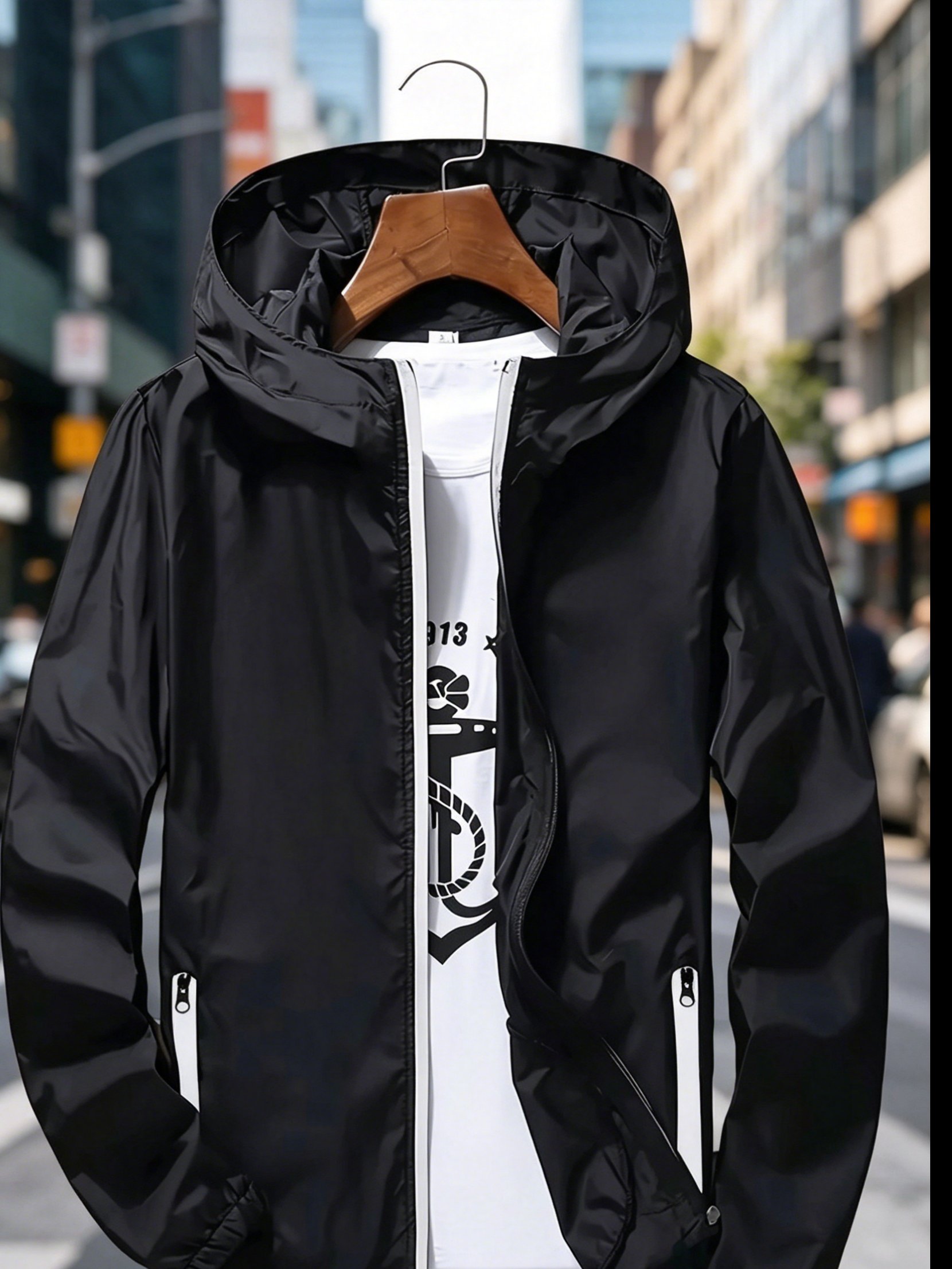 Veste coupe-vent légère à capu - Windbreaker Men Zip avis et prix
