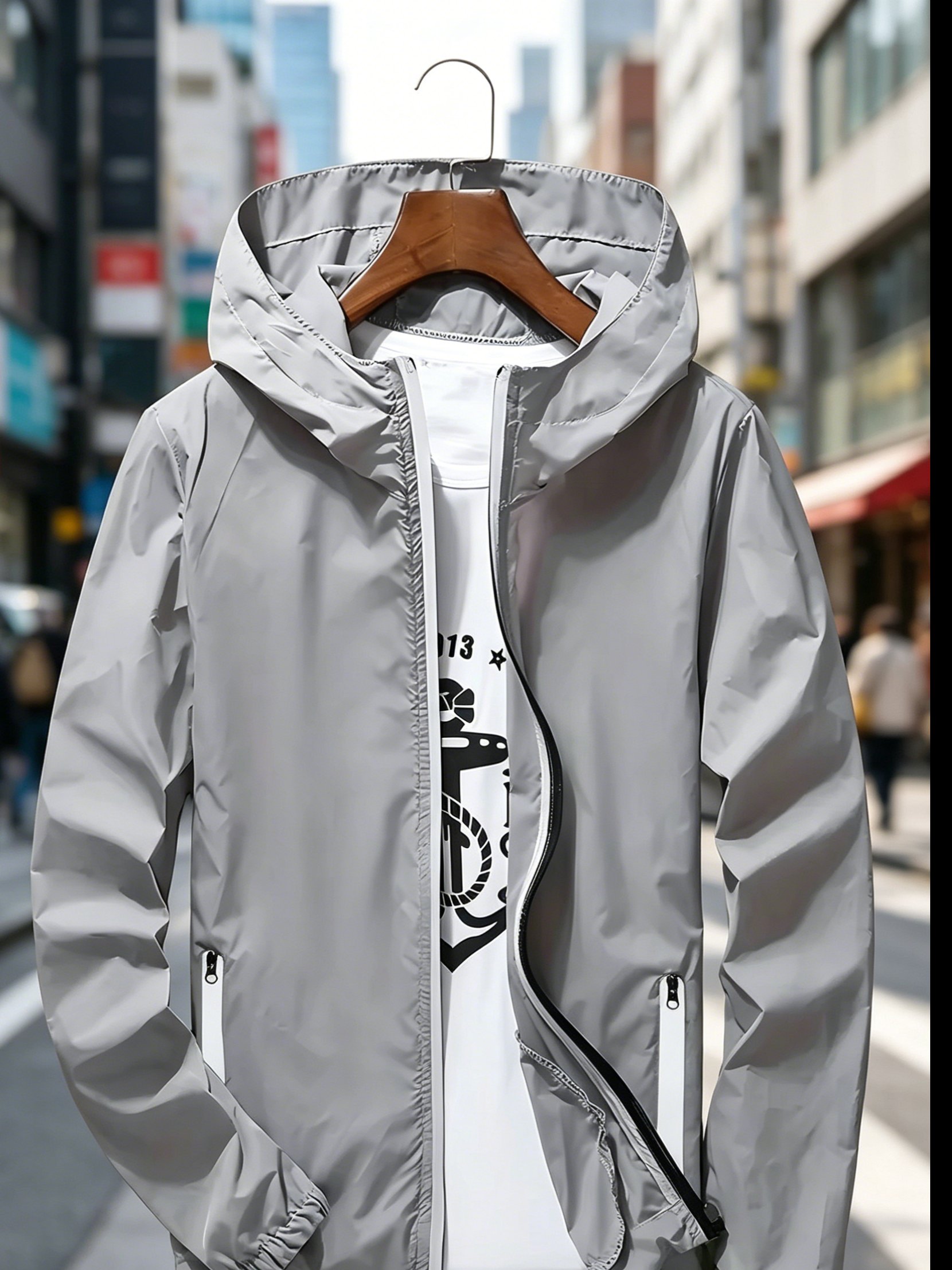 Veste coupe-vent légère à capu - Windbreaker Men Zip avis et prix
