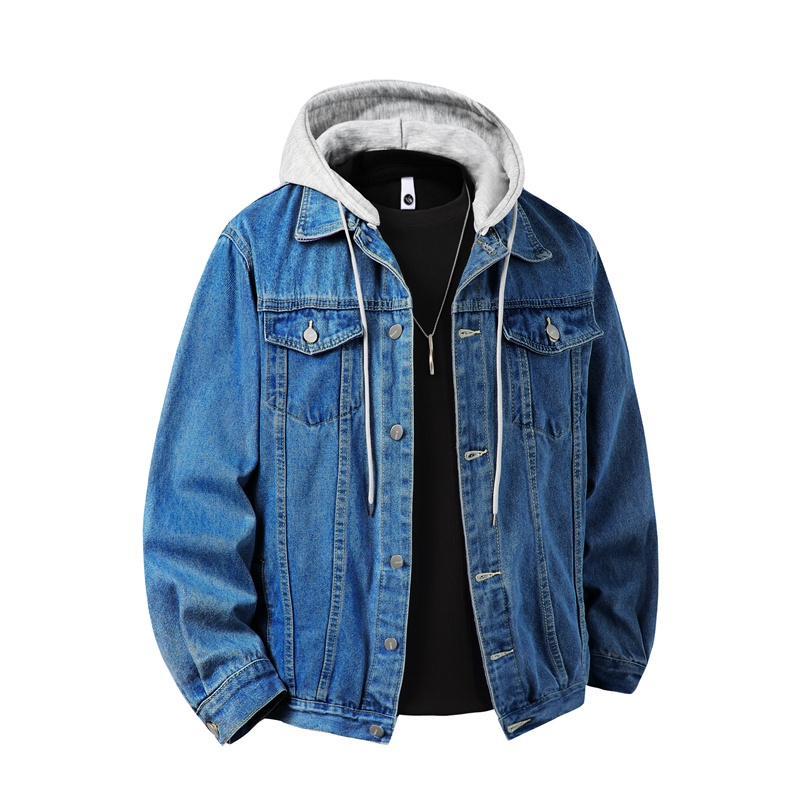 Hommes veste en jean à capuche - Bomber Jacket Men avis et prix